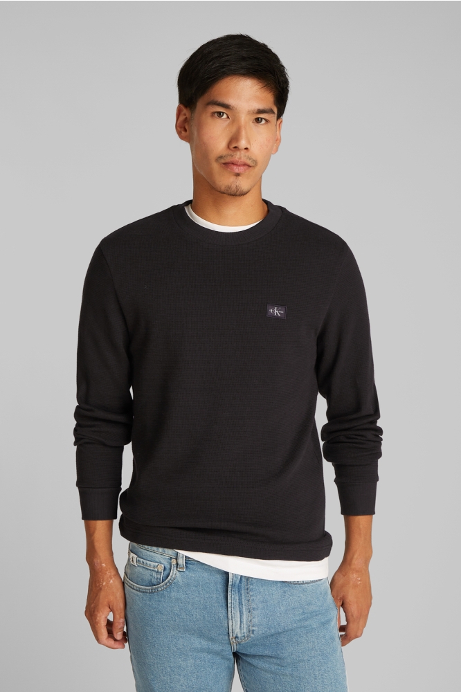WOVEN LABEL WAFFLE J30J327117 CK BLACK